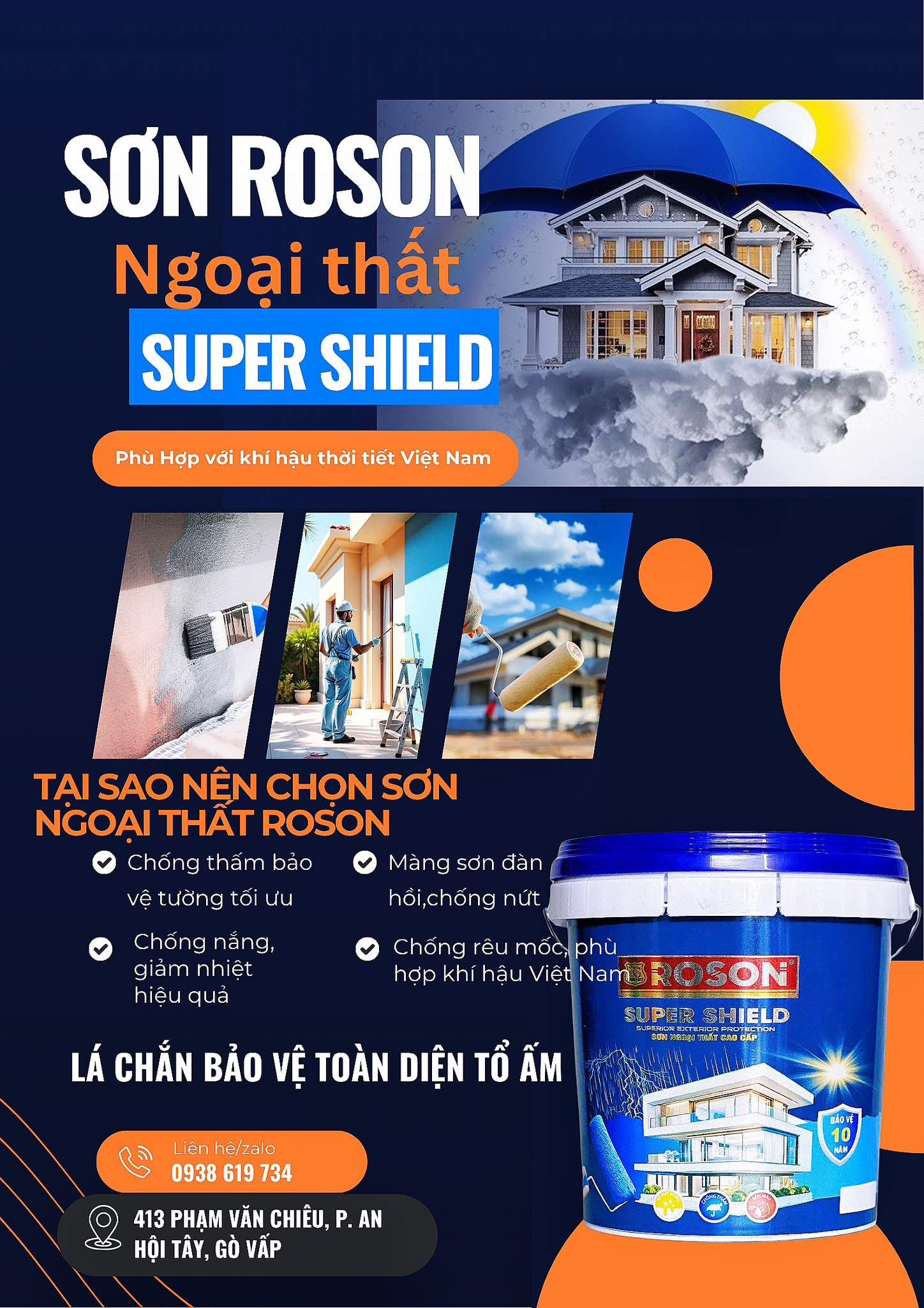  Sơn đẹp – bền lâu – an tâm chọn Roson SUPER SHIELD